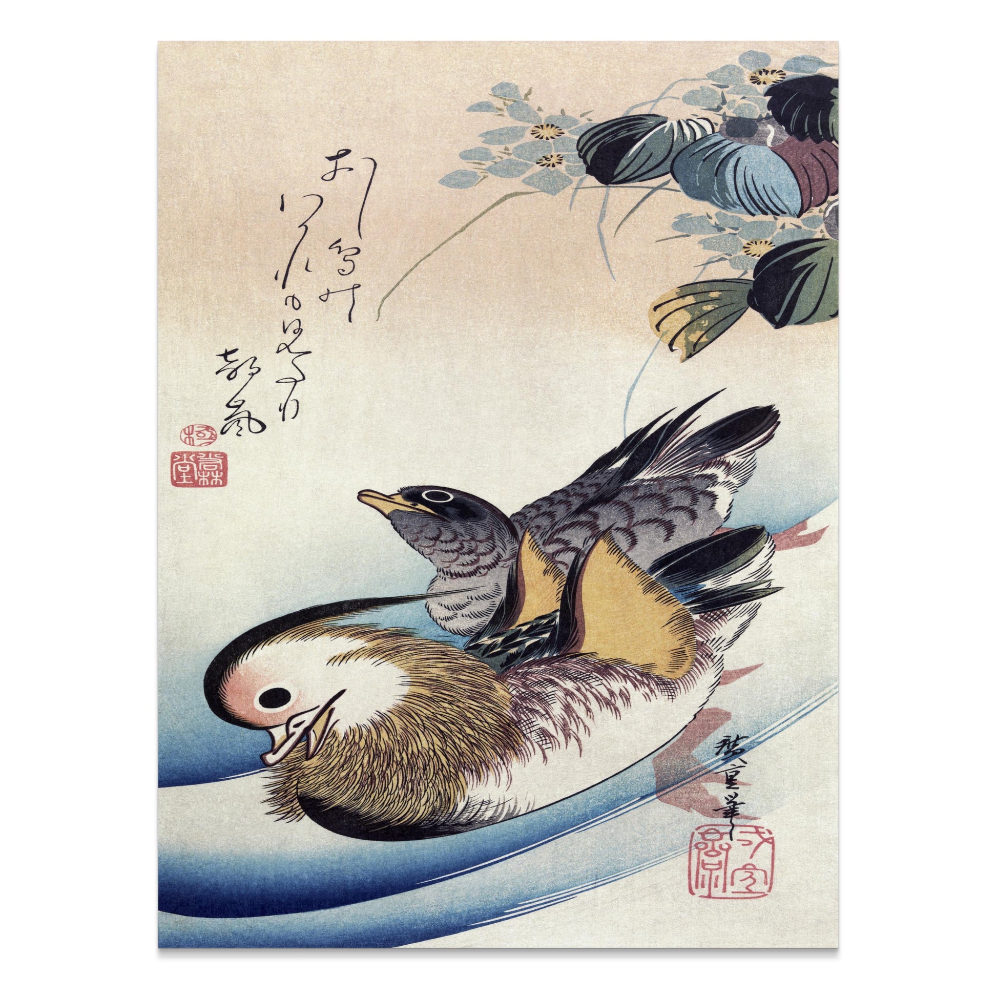 Premium Poster of Japanese Birds and Flower Aesthetic Art Posters