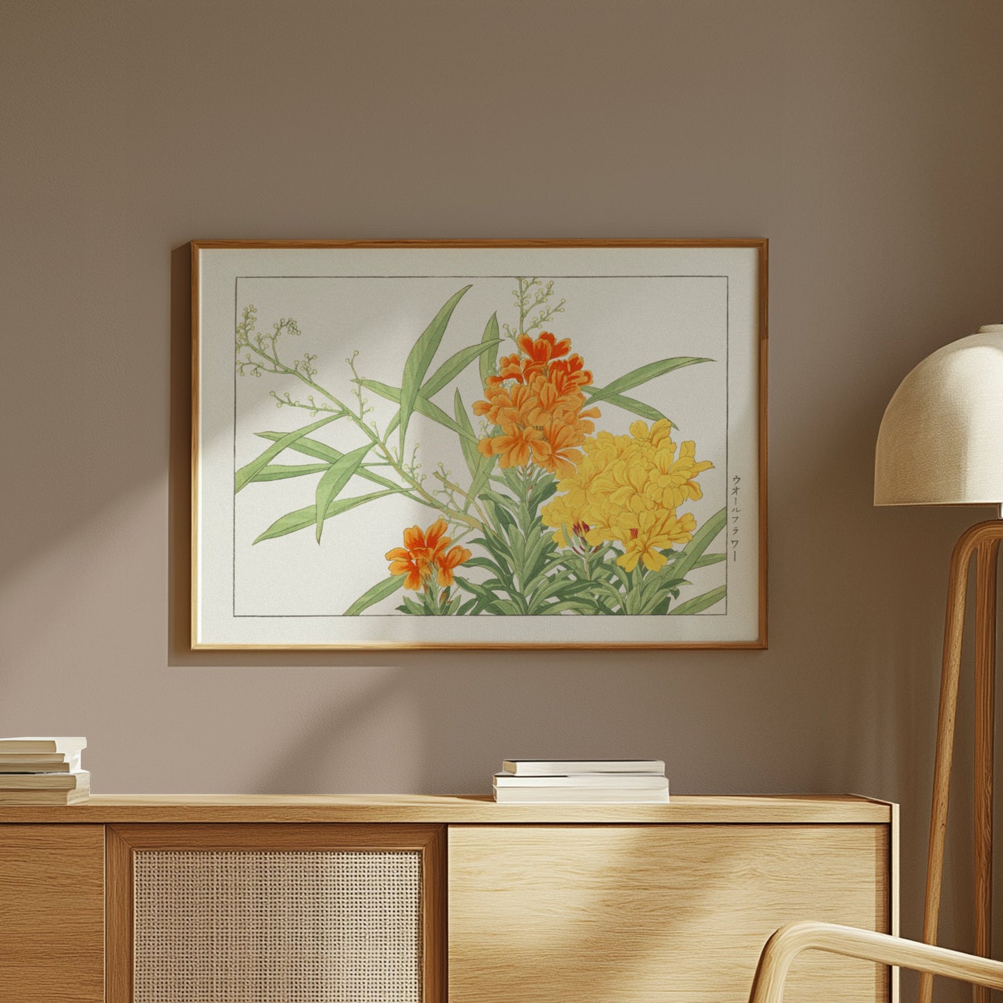 Premium Poster of Japanese Botanical Marigold Illustration Art Posters