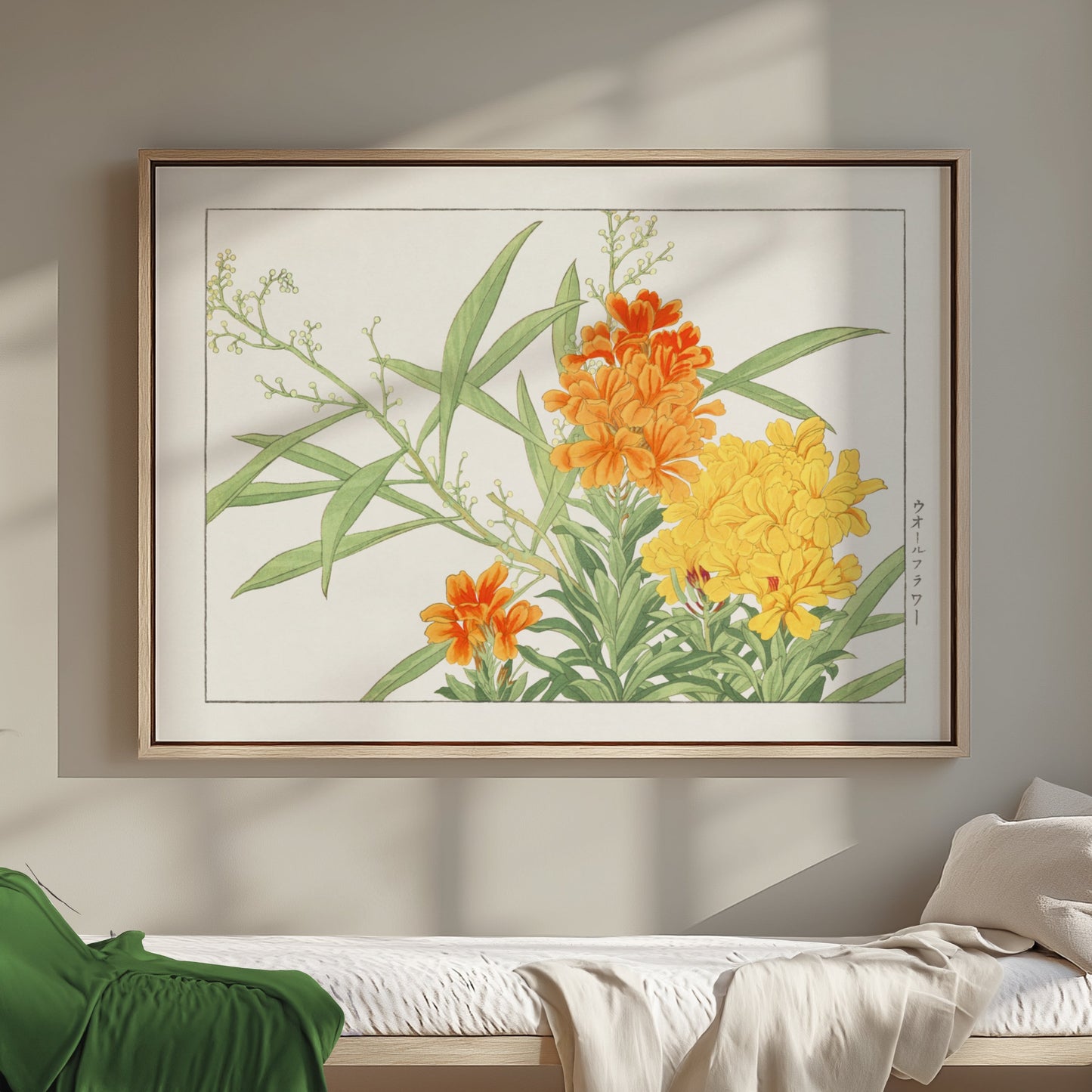Premium Poster of Japanese Botanical Marigold Illustration Art Posters