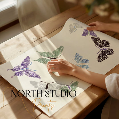 Premium Poster of Japanese Butterfly Art Print Posters