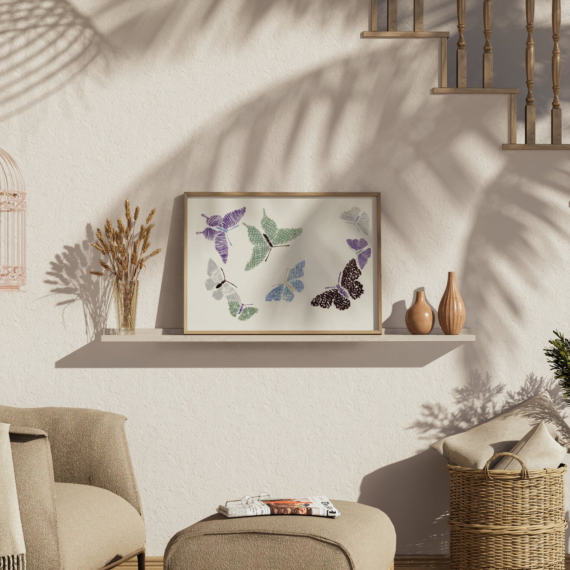 Premium Poster of Japanese Butterfly Art Print Posters