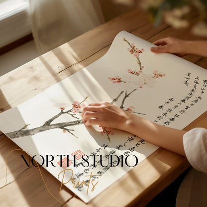 Premium Poster of Japanese Cherry Blossom Art Decor Posters