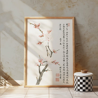 Premium Poster of Japanese Cherry Blossom Art Decor Posters