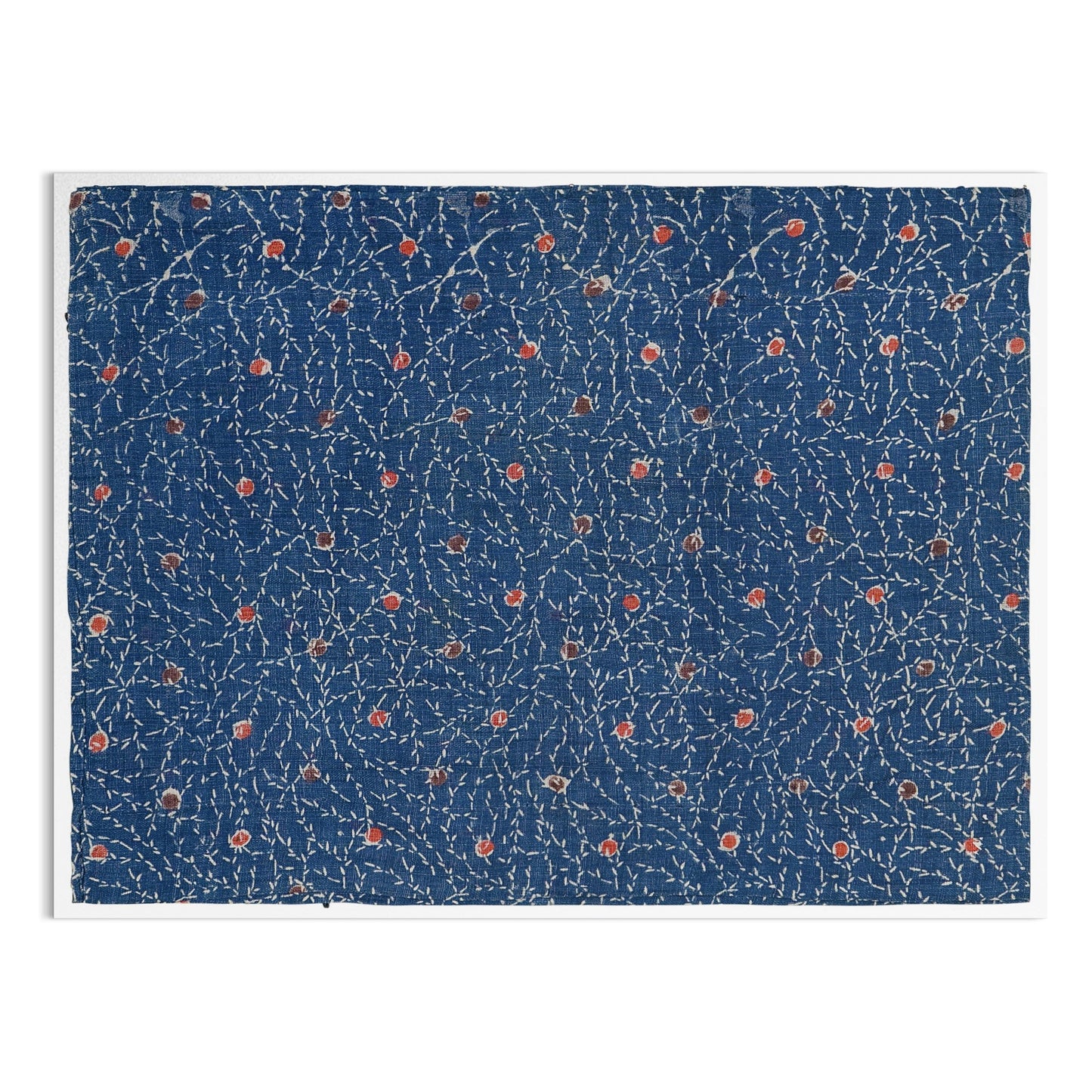 Premium Poster of Japanese Inspired Blue and Red Dots Decorative Posters