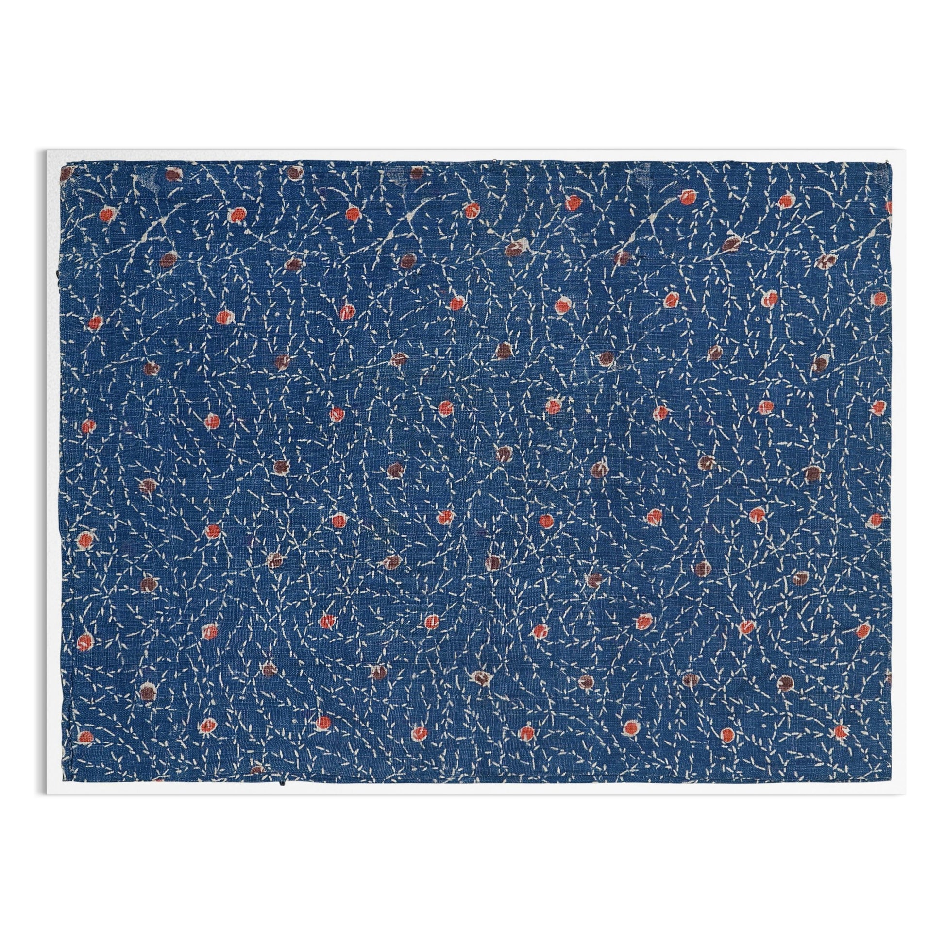 Premium Poster of Japanese Inspired Blue and Red Dots Decorative Posters