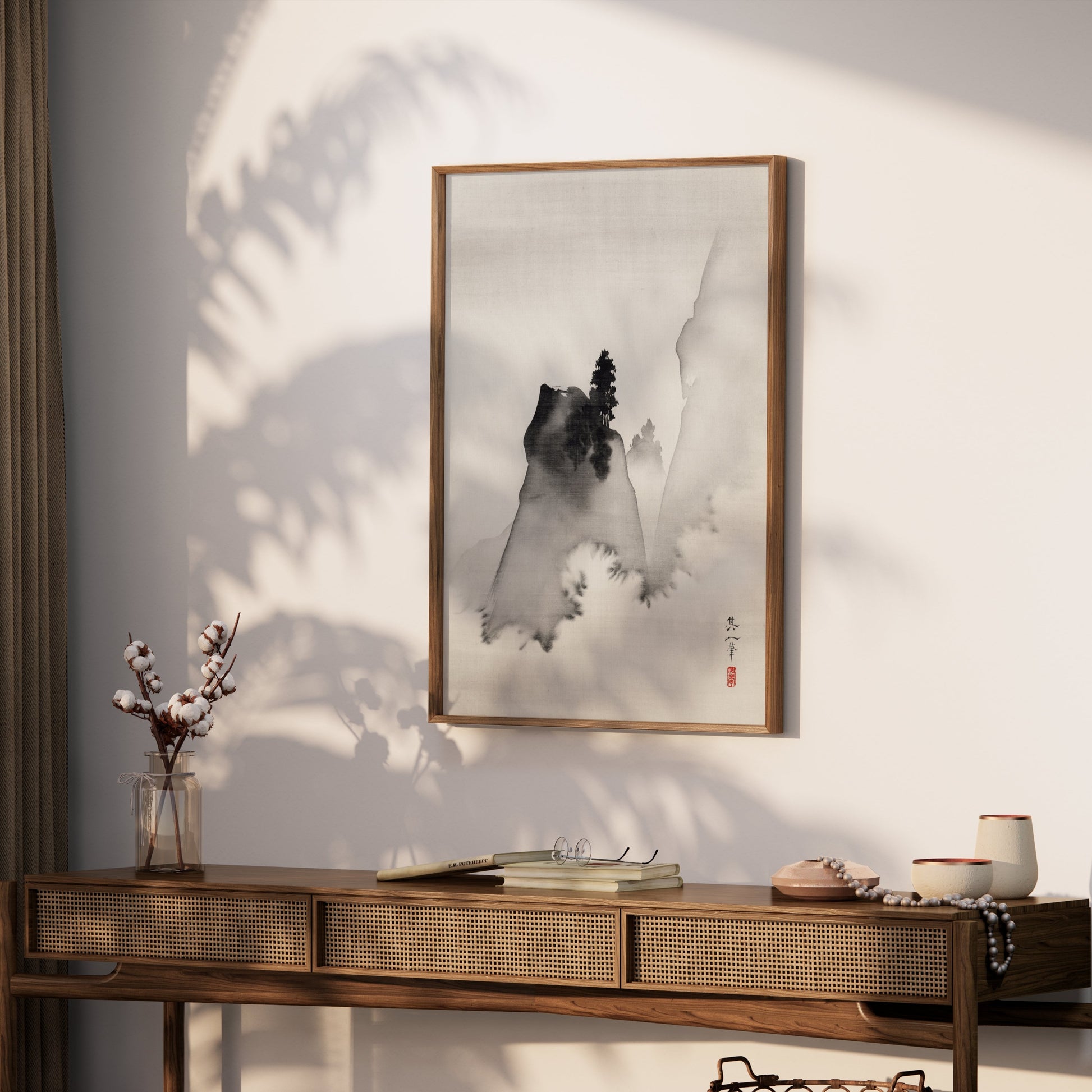 Premium Poster of Japanese Landscape Ink Wash Painting Art Posters