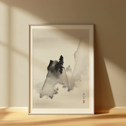 Premium Poster of Japanese Landscape Ink Wash Painting Art Posters