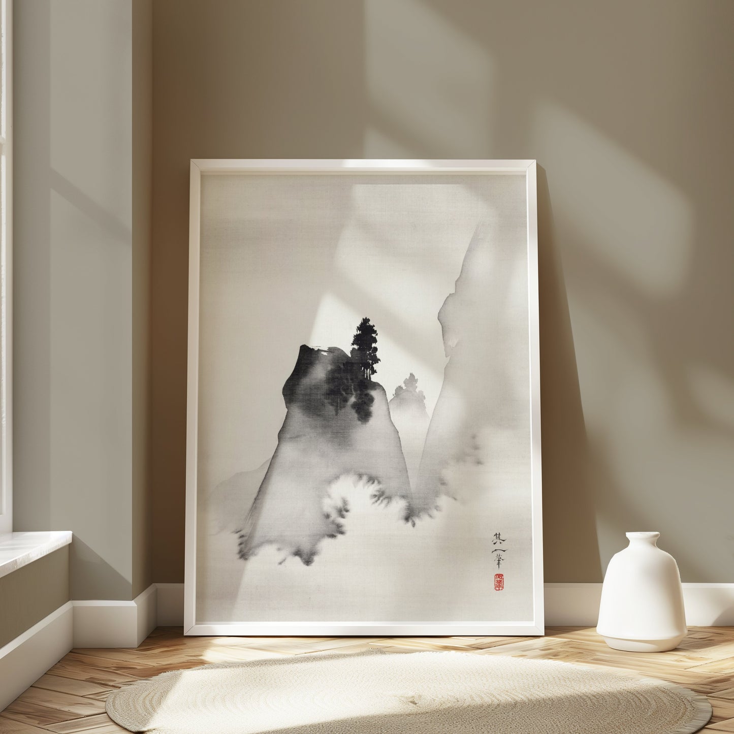 Premium Poster of Japanese Landscape Ink Wash Painting Art Posters