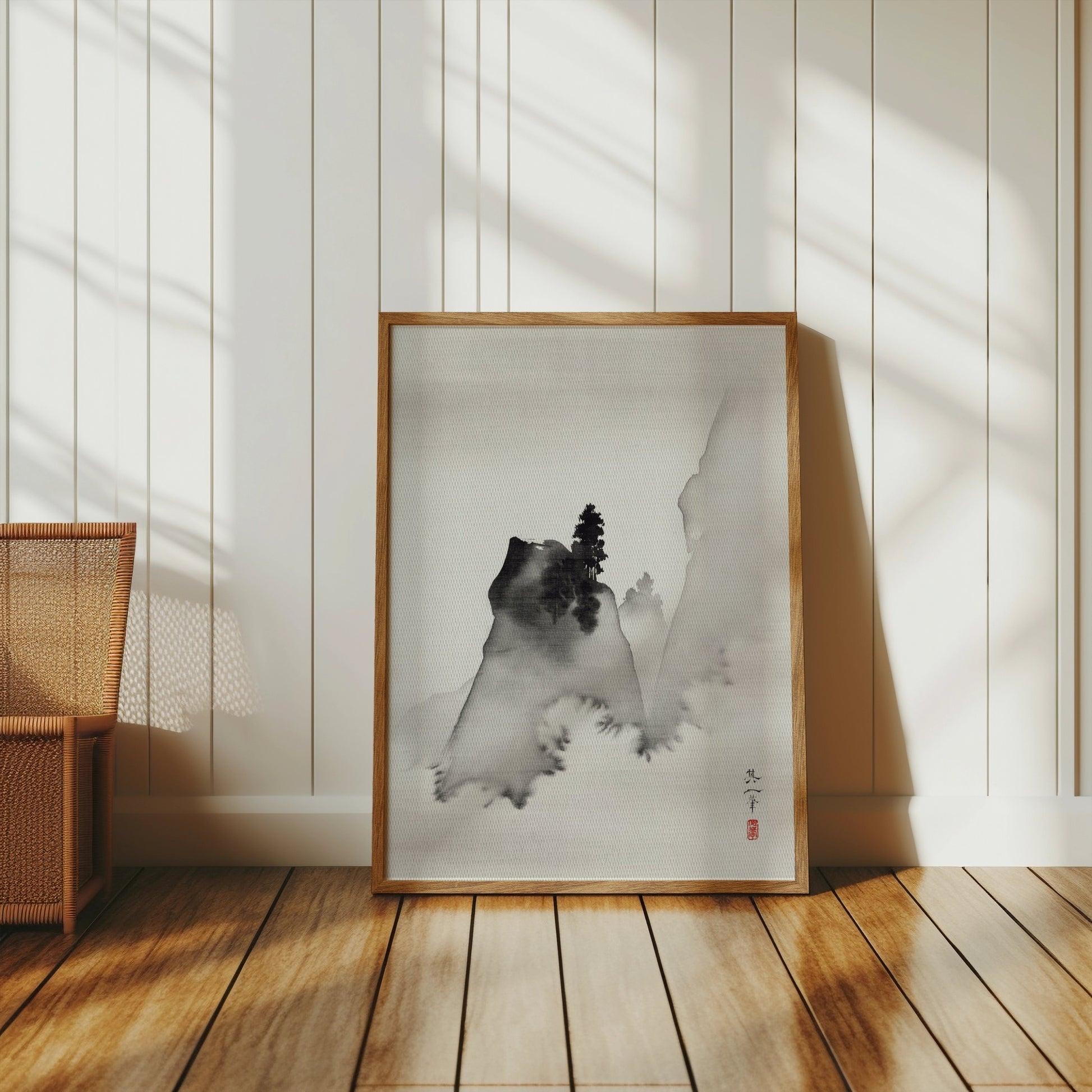 Premium Poster of Japanese Landscape Ink Wash Painting Art Posters
