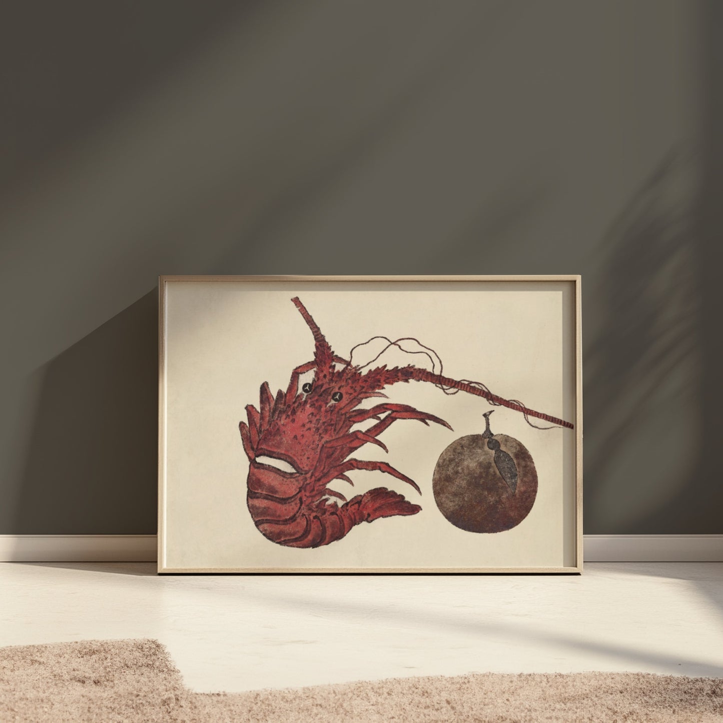 Premium Poster of Japanese Lobster Underwater Art Print Decorative Posters