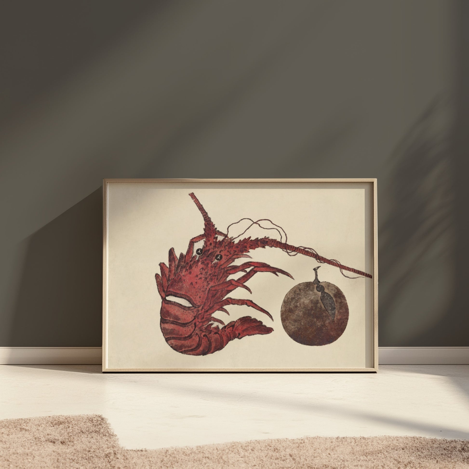 Premium Poster of Japanese Lobster Underwater Art Print Decorative Posters