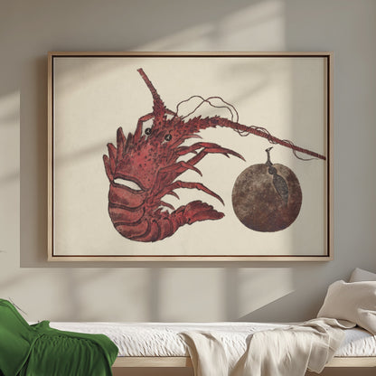 Premium Poster of Japanese Lobster Underwater Art Print Decorative Posters