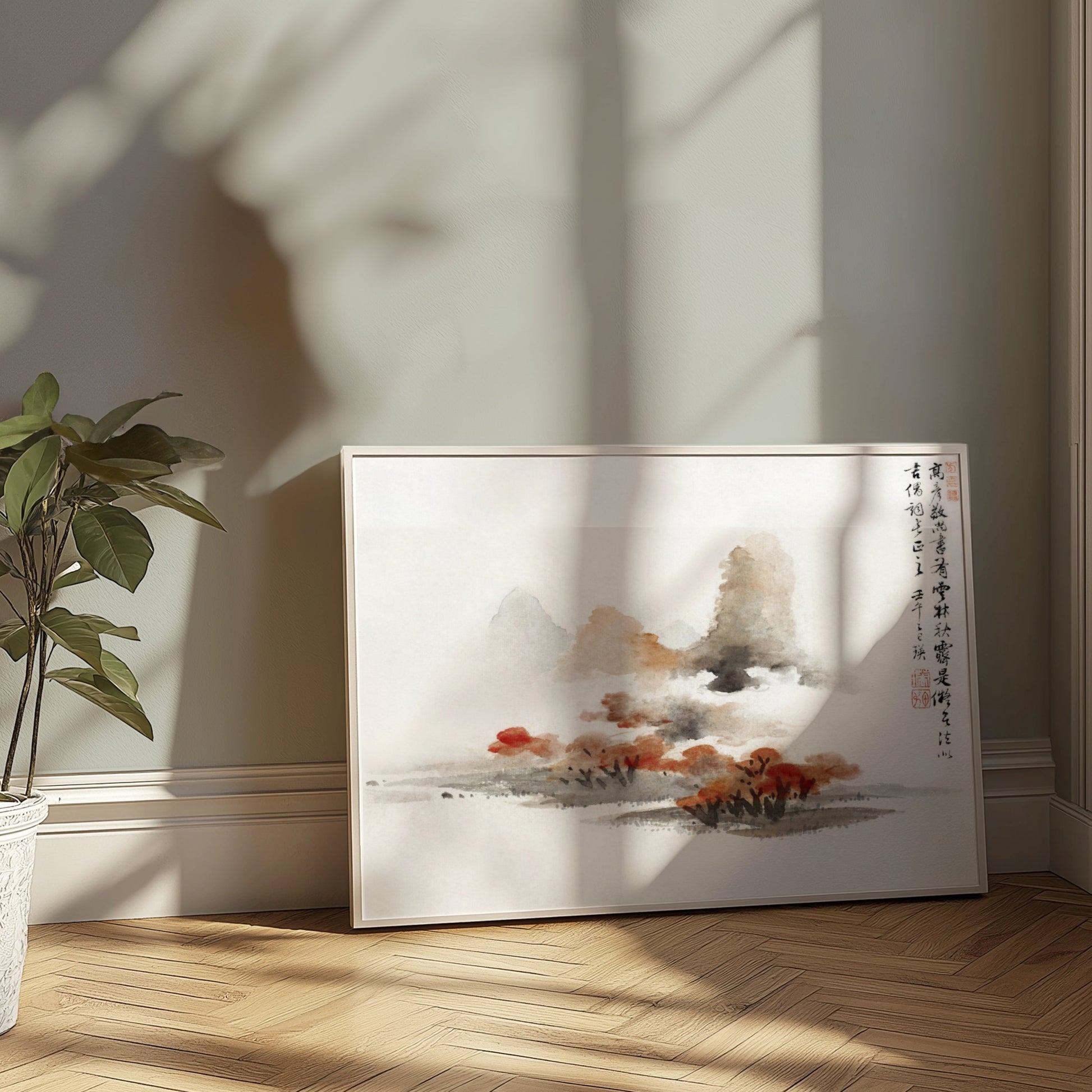 Premium Poster of Japanese Minimalist Watercolor Landscape Posters