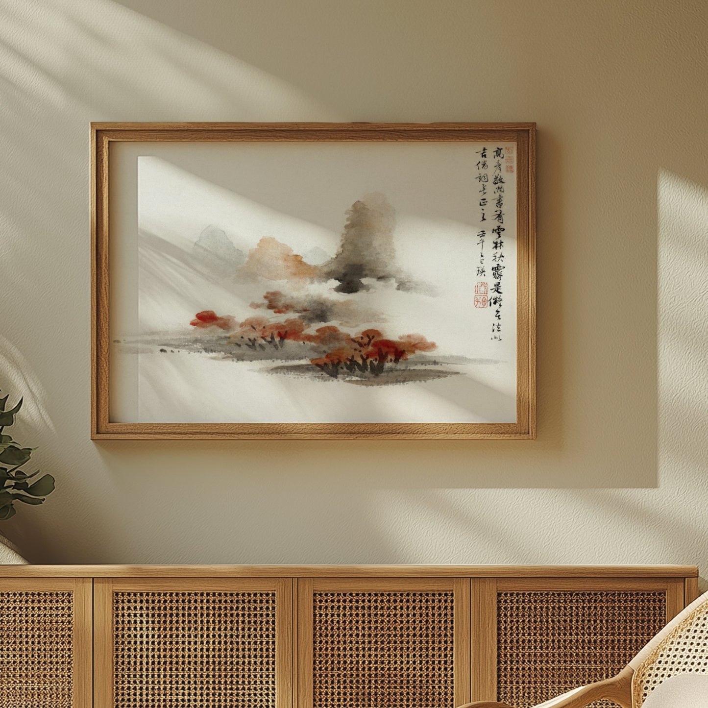 Premium Poster of Japanese Minimalist Watercolor Landscape Posters