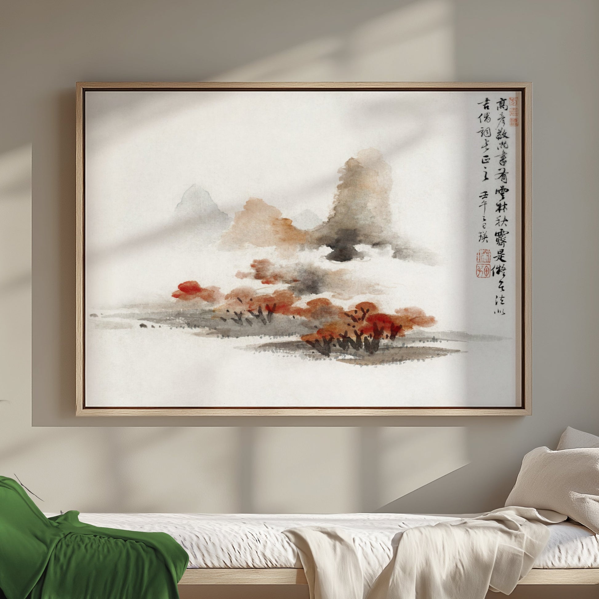 Premium Poster of Japanese Minimalist Watercolor Landscape Posters