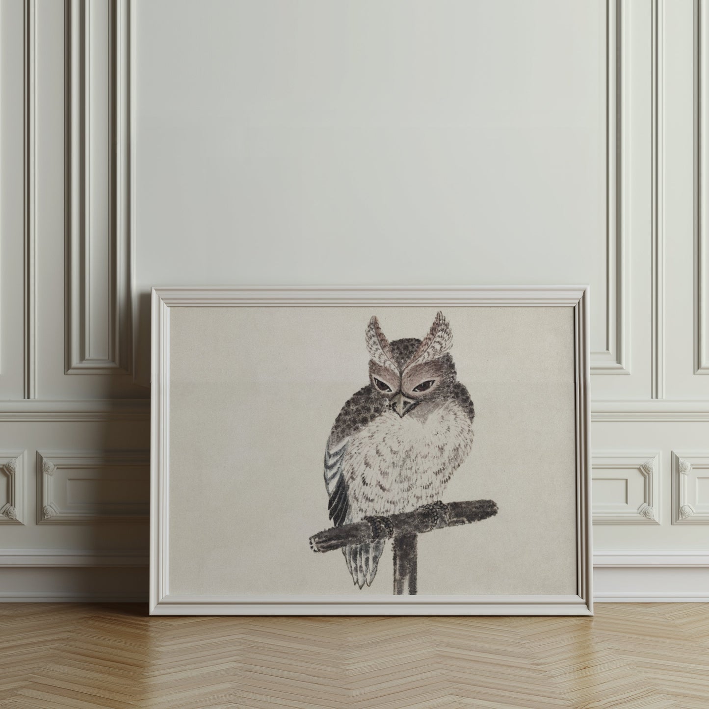 Premium Poster of Japanese Owl Art Handmade Wall Decor Posters