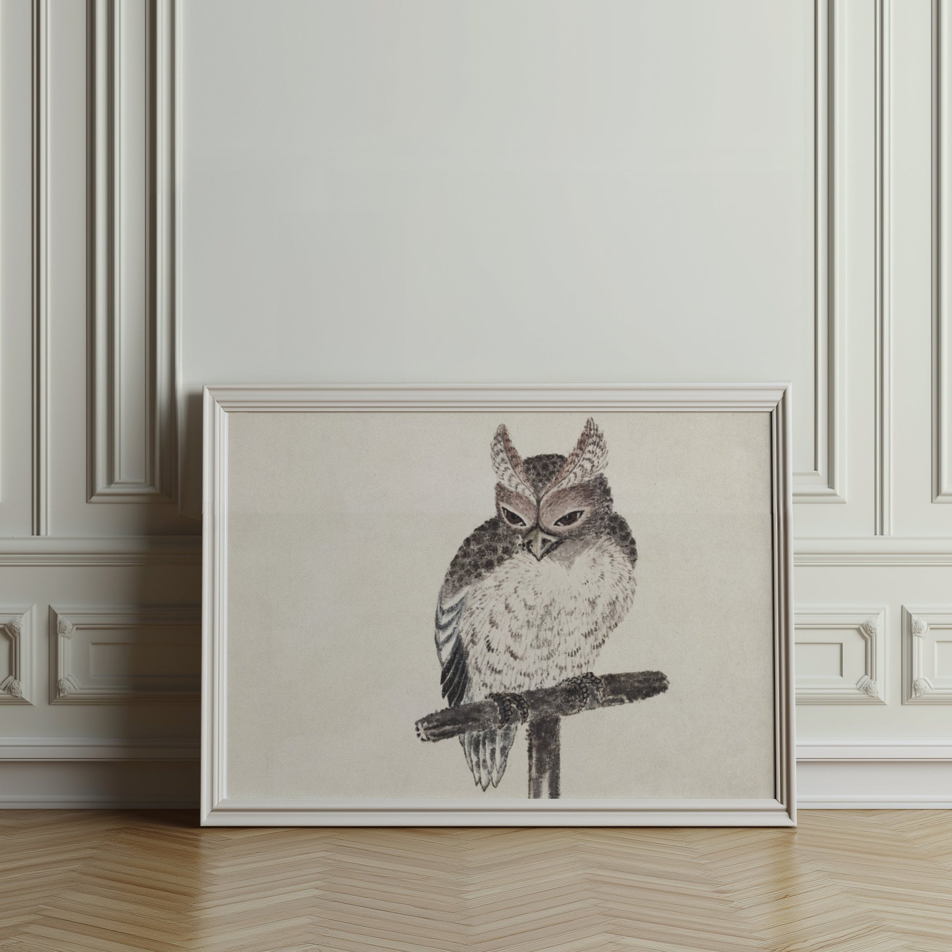 Premium Poster of Japanese Owl Art Handmade Wall Decor Posters