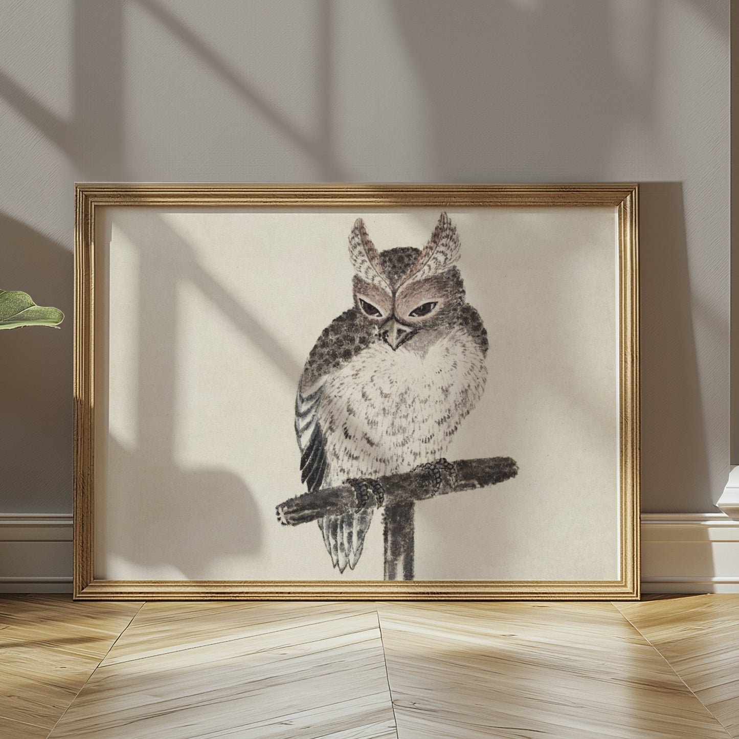 Premium Poster of Japanese Owl Art Handmade Wall Decor Posters
