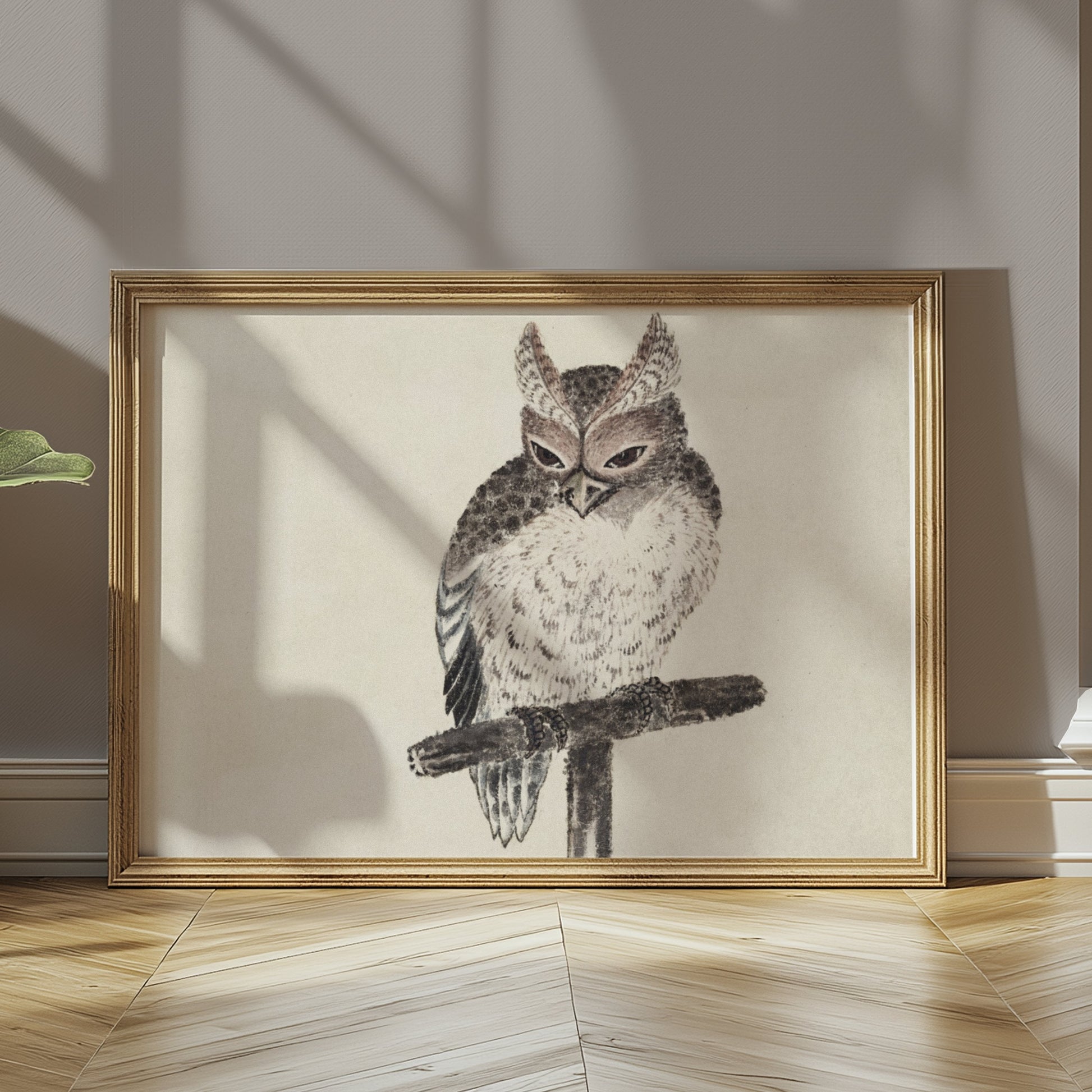 Premium Poster of Japanese Owl Art Handmade Wall Decor Posters
