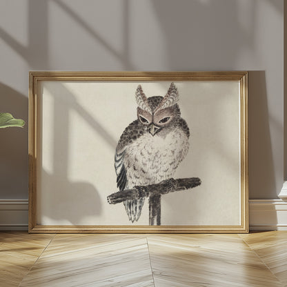 Premium Poster of Japanese Owl Art Handmade Wall Decor Posters