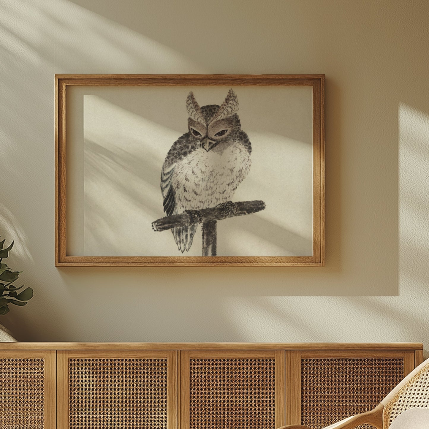 Premium Poster of Japanese Owl Art Handmade Wall Decor Posters