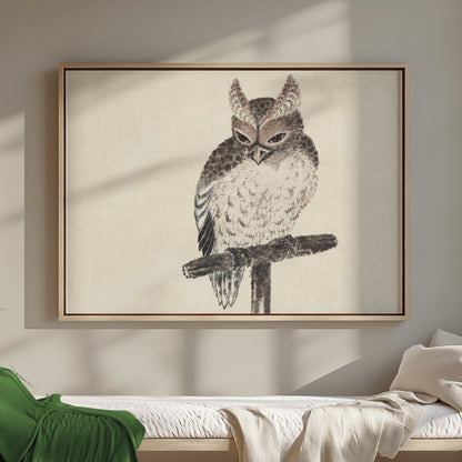 Premium Poster of Japanese Owl Art Handmade Wall Decor Posters