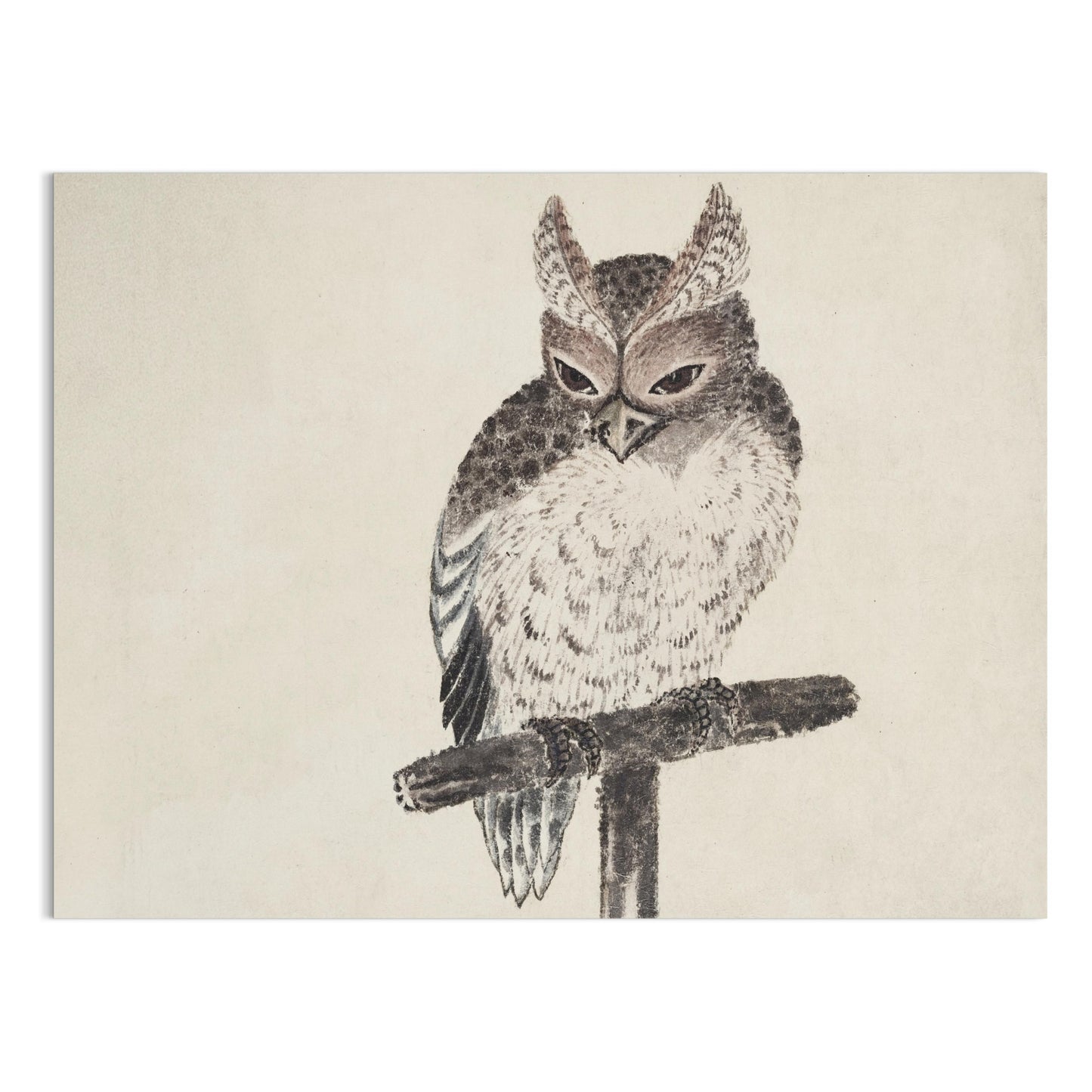 Premium Poster of Japanese Owl Art Handmade Wall Decor Posters