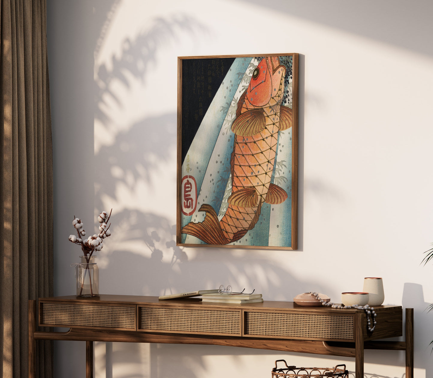 Premium Poster of Japanese Traditional Fish Woodblock Art Posters