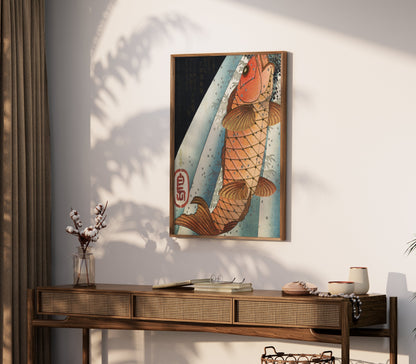 Premium Poster of Japanese Traditional Fish Woodblock Art Posters