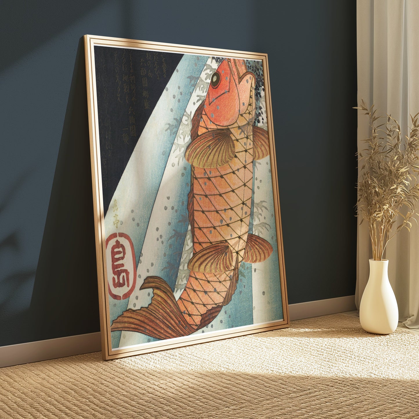 Premium Poster of Japanese Traditional Fish Woodblock Art Posters