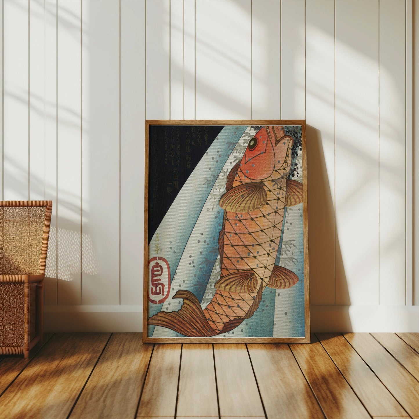 Premium Poster of Japanese Traditional Fish Woodblock Art Posters