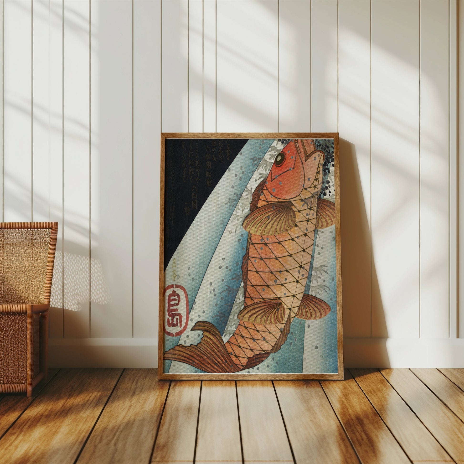 Premium Poster of Japanese Traditional Fish Woodblock Art Posters