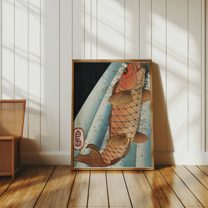 Premium Poster of Japanese Traditional Fish Woodblock Art Posters