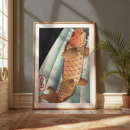 Premium Poster of Japanese Traditional Fish Woodblock Art Posters