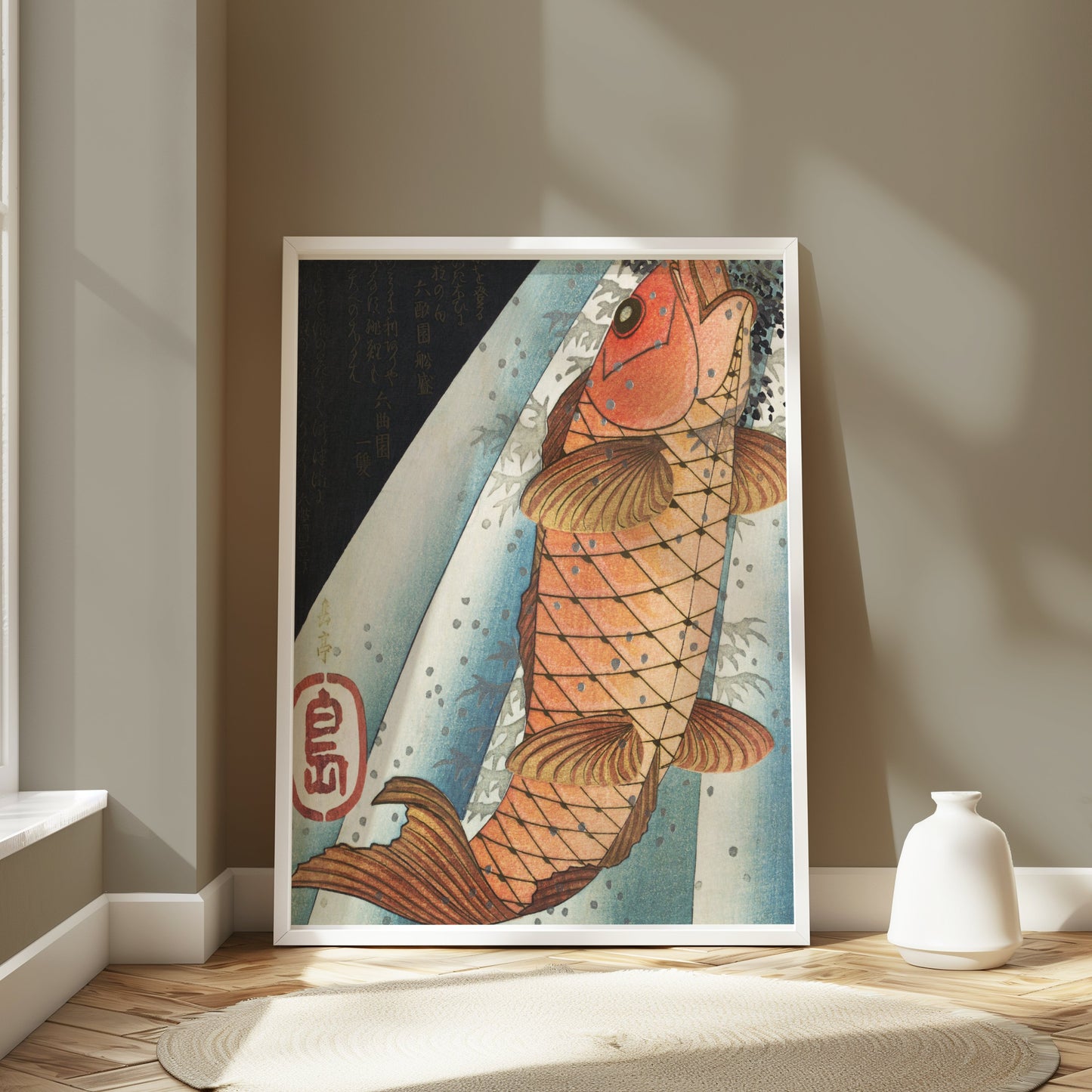 Premium Poster of Japanese Traditional Fish Woodblock Art Posters