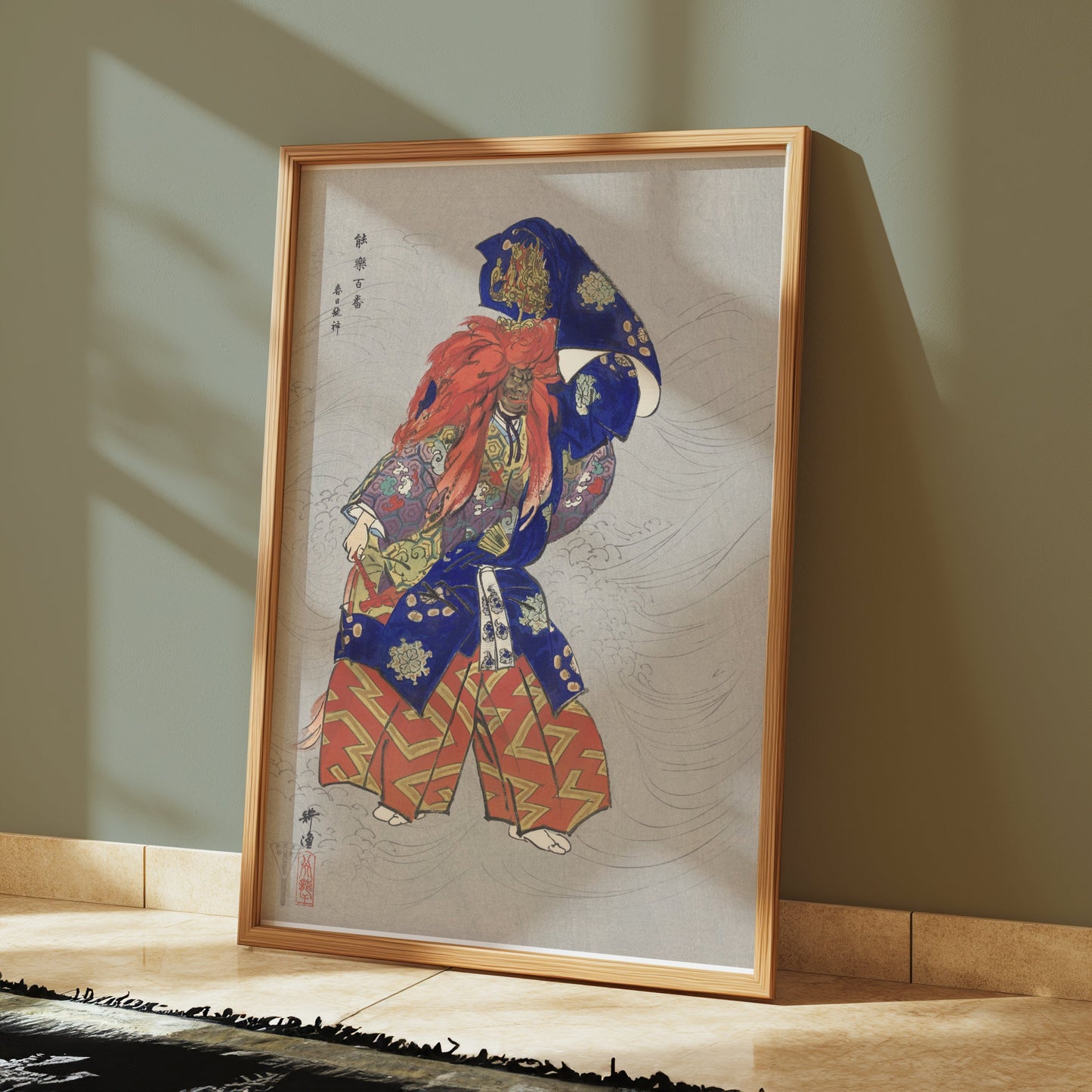Premium Poster of Japanese Traditional Kabuki Theater Art Wall Posters