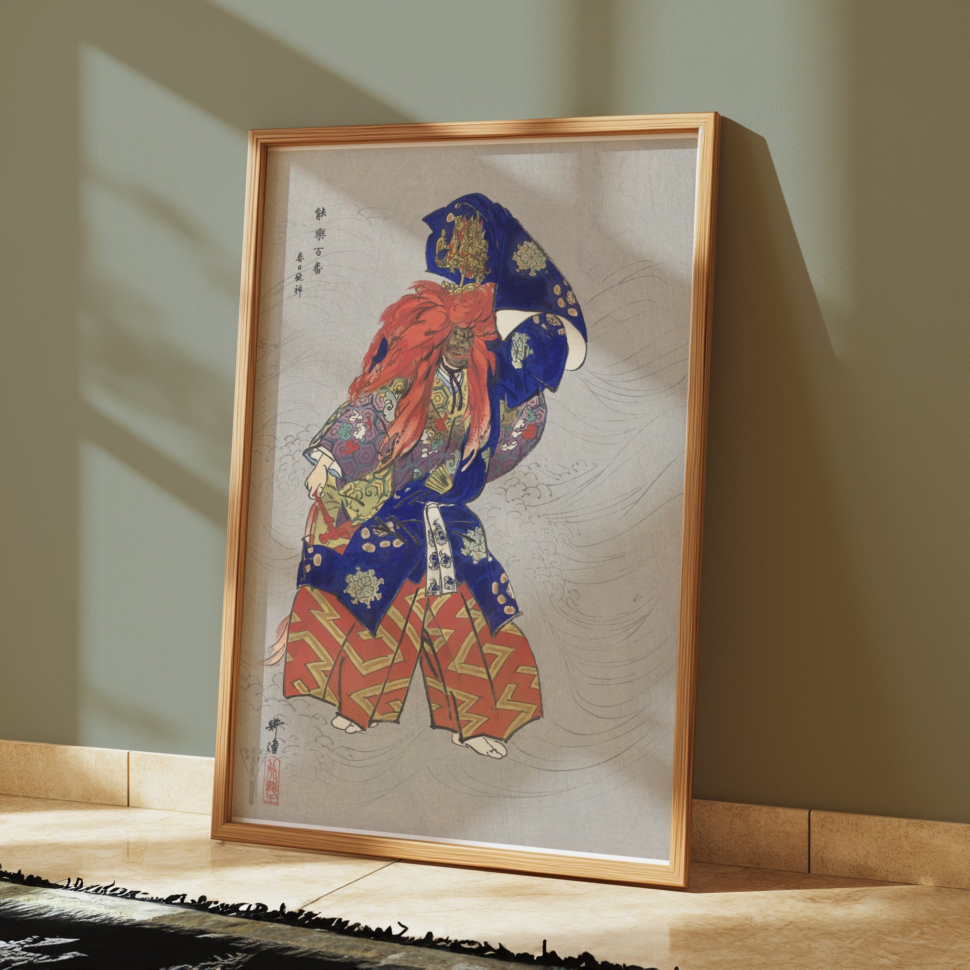 Premium Poster of Japanese Traditional Kabuki Theater Art Wall Posters