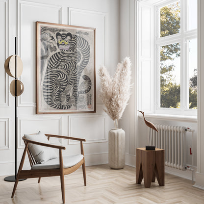 Premium Poster of Japanese Vibrant Psychedelic Tiger Design Art Wall Posters