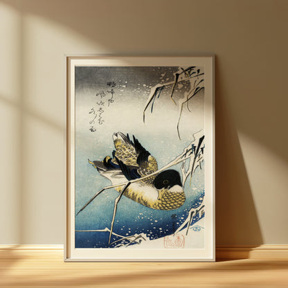 Premium Poster of Japanese Vintage Style Serene Duck Art Prints Posters