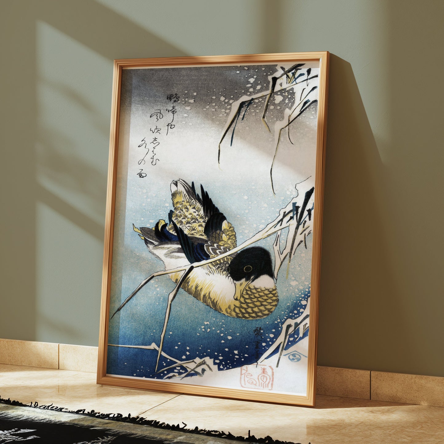 Premium Poster of Japanese Vintage Style Serene Duck Art Prints Posters