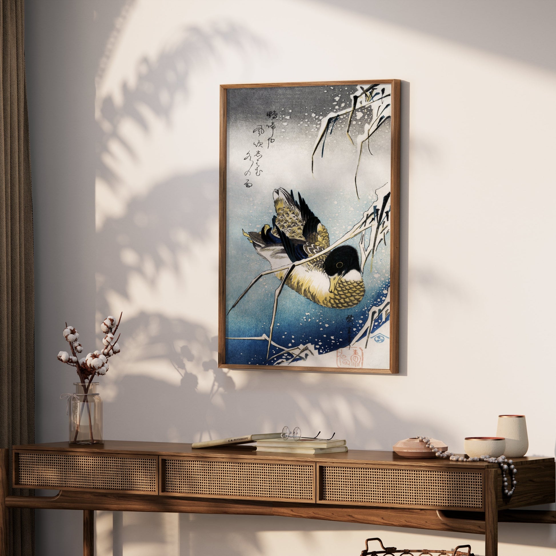 Premium Poster of Japanese Vintage Style Serene Duck Art Prints Posters