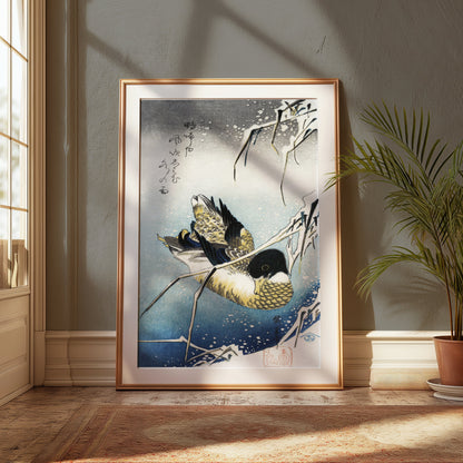 Premium Poster of Japanese Vintage Style Serene Duck Art Prints Posters