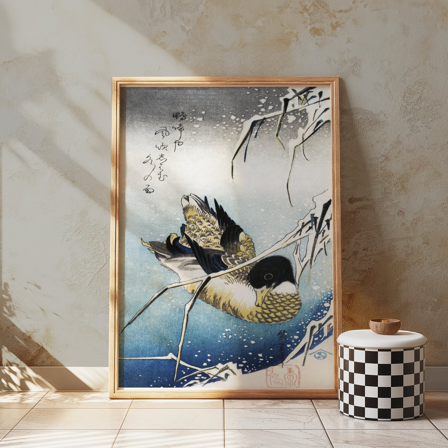 Premium Poster of Japanese Vintage Style Serene Duck Art Prints Posters