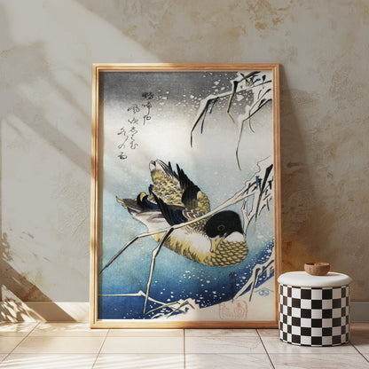 Premium Poster of Japanese Vintage Style Serene Duck Art Prints Posters