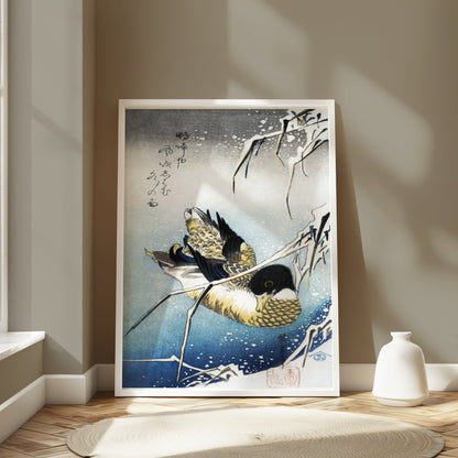 Premium Poster of Japanese Vintage Style Serene Duck Art Prints Posters