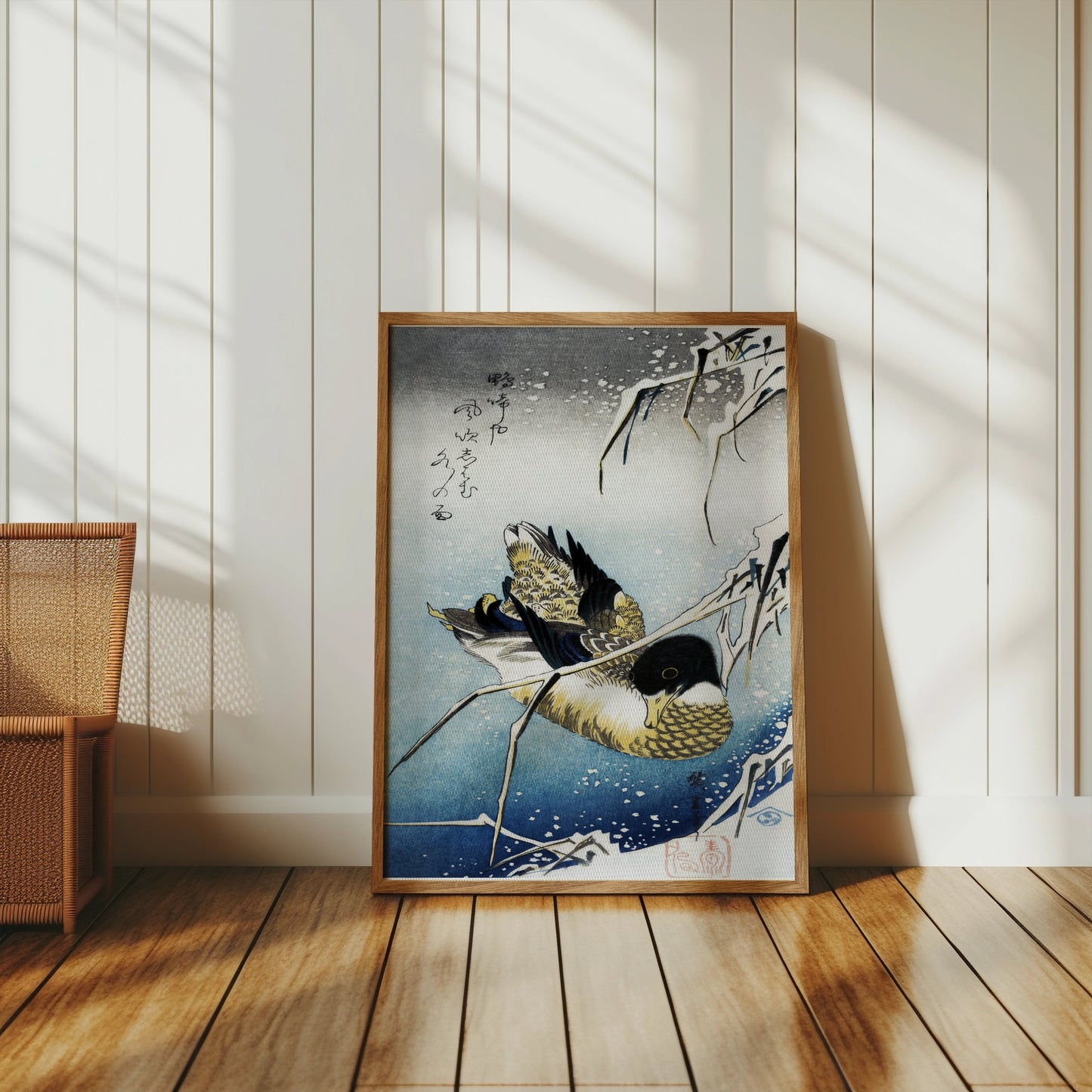 Premium Poster of Japanese Vintage Style Serene Duck Art Prints Posters