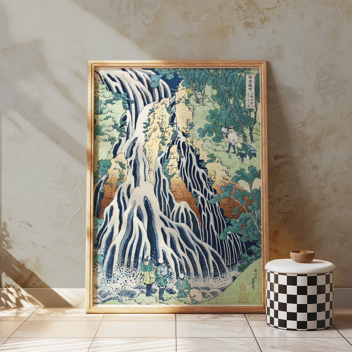 Premium Poster of Japanese Waterfall Art Ukiyo e Painting Style Posters