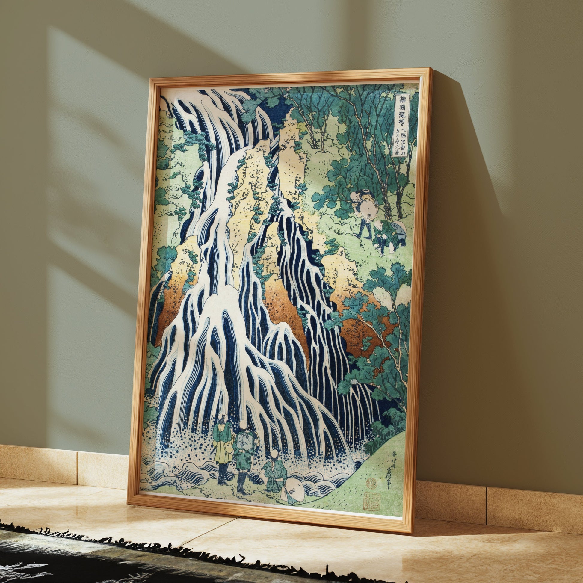 Premium Poster of Japanese Waterfall Art Ukiyo e Painting Style Posters