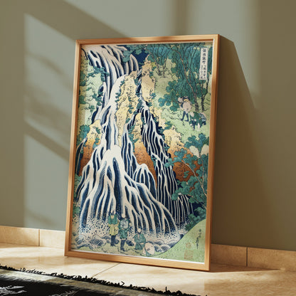 Premium Poster of Japanese Waterfall Art Ukiyo e Painting Style Posters