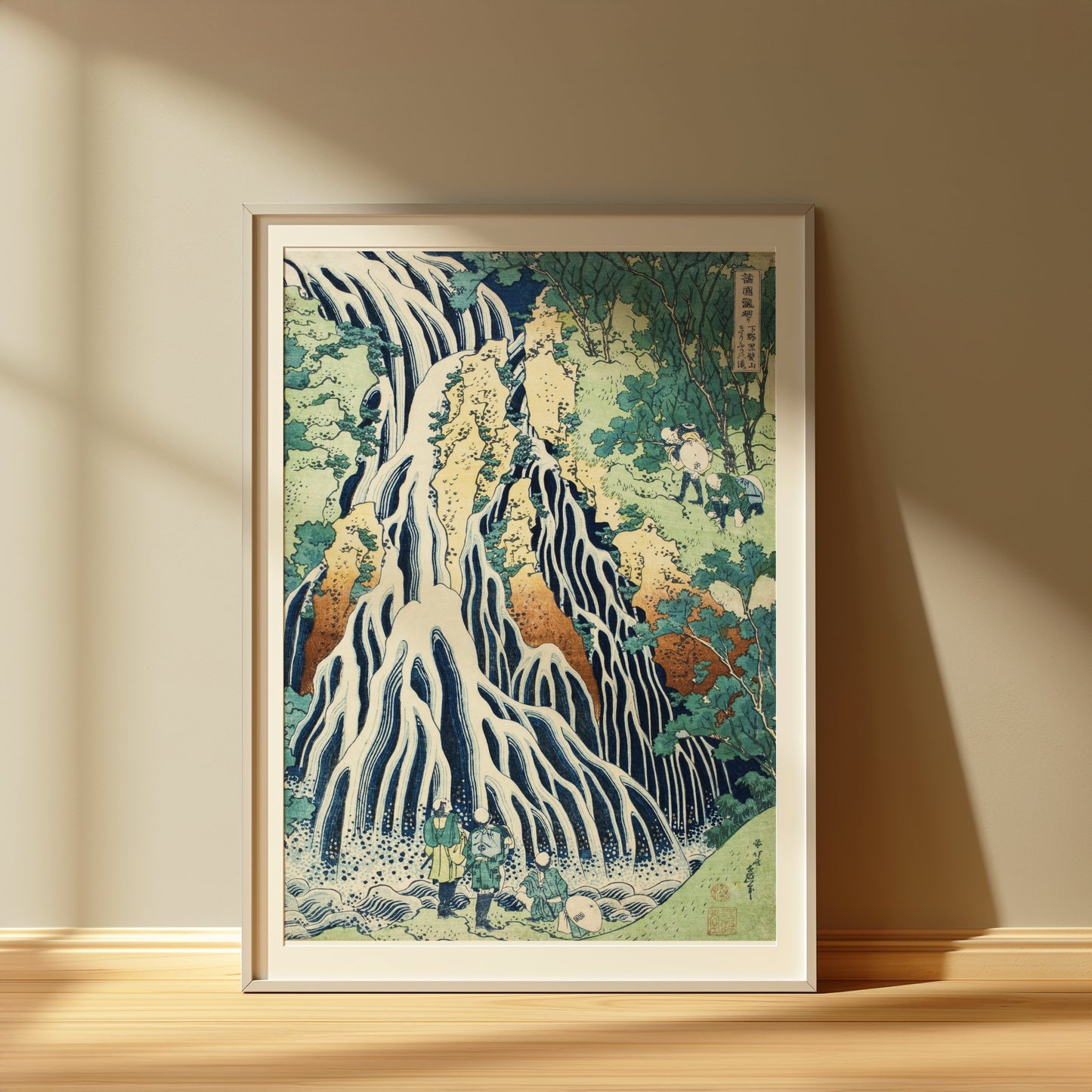 Premium Poster of Japanese Waterfall Art Ukiyo e Painting Style Posters
